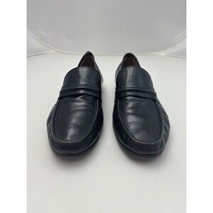Hanover Mens Leather Penny Loafers Black Dress Shoes 3531 Size 11 M
